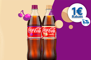 Coca Cola Vanille und Cherry Rabattaktion 1 Euro - KW 42 bis 44 in 2026